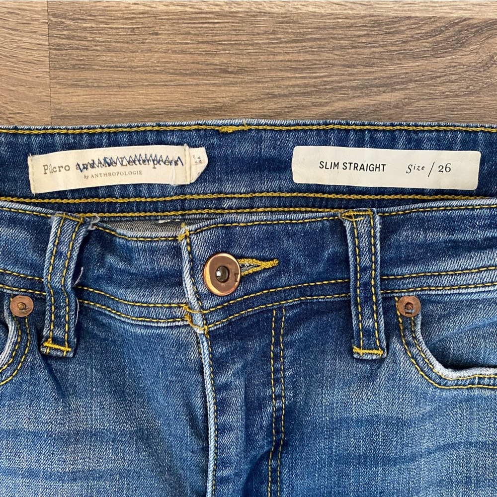 Anthro Pilcro Slim Straight Jeans - Picture 3 of 4